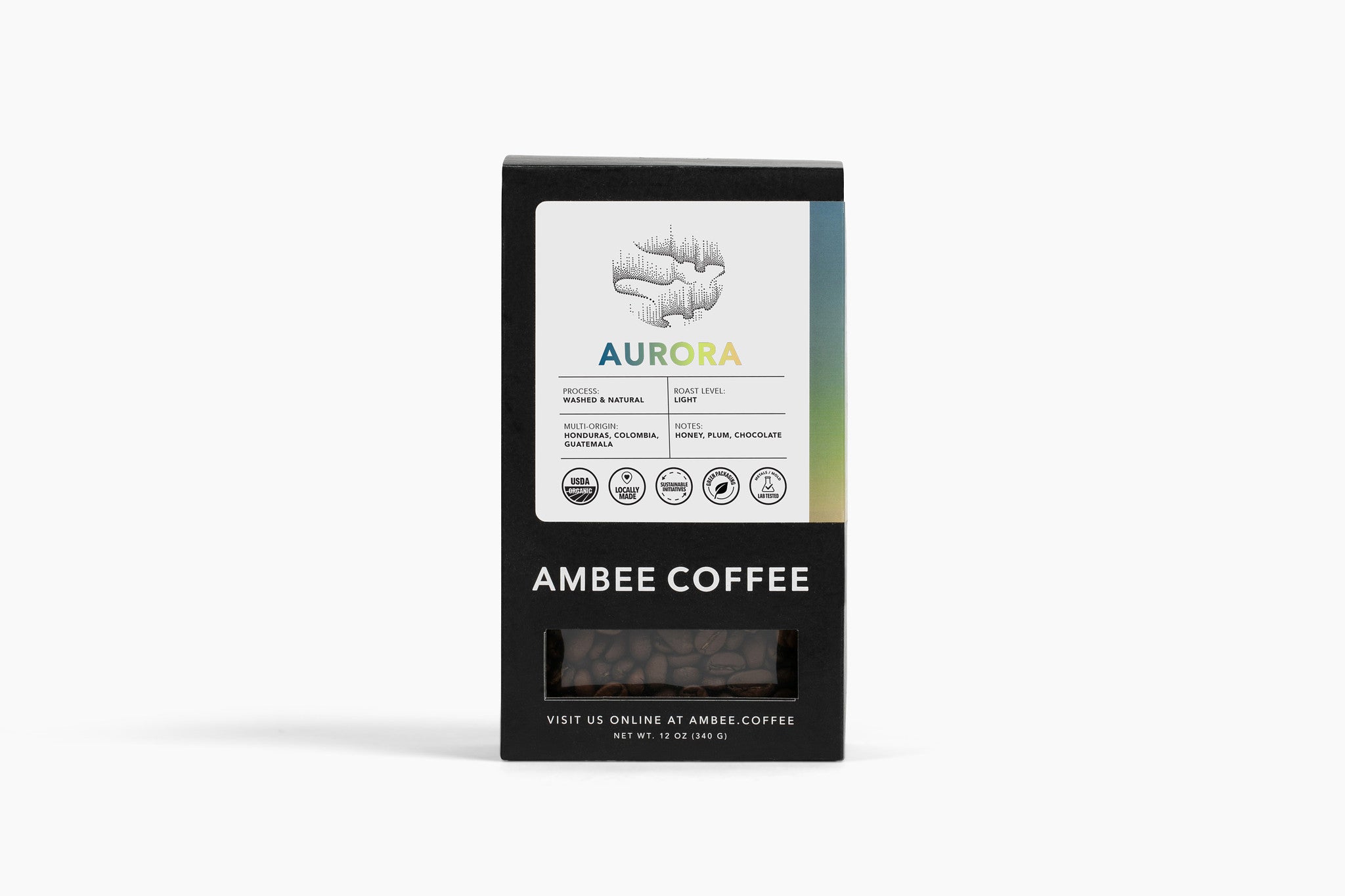 Aurora – 12oz Organic Whole Bean Coffee Box