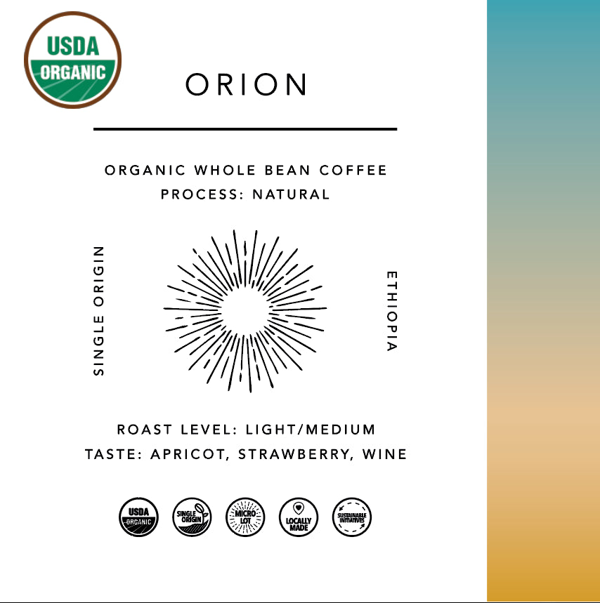Orion – 12oz Organic Whole Bean Coffee Box